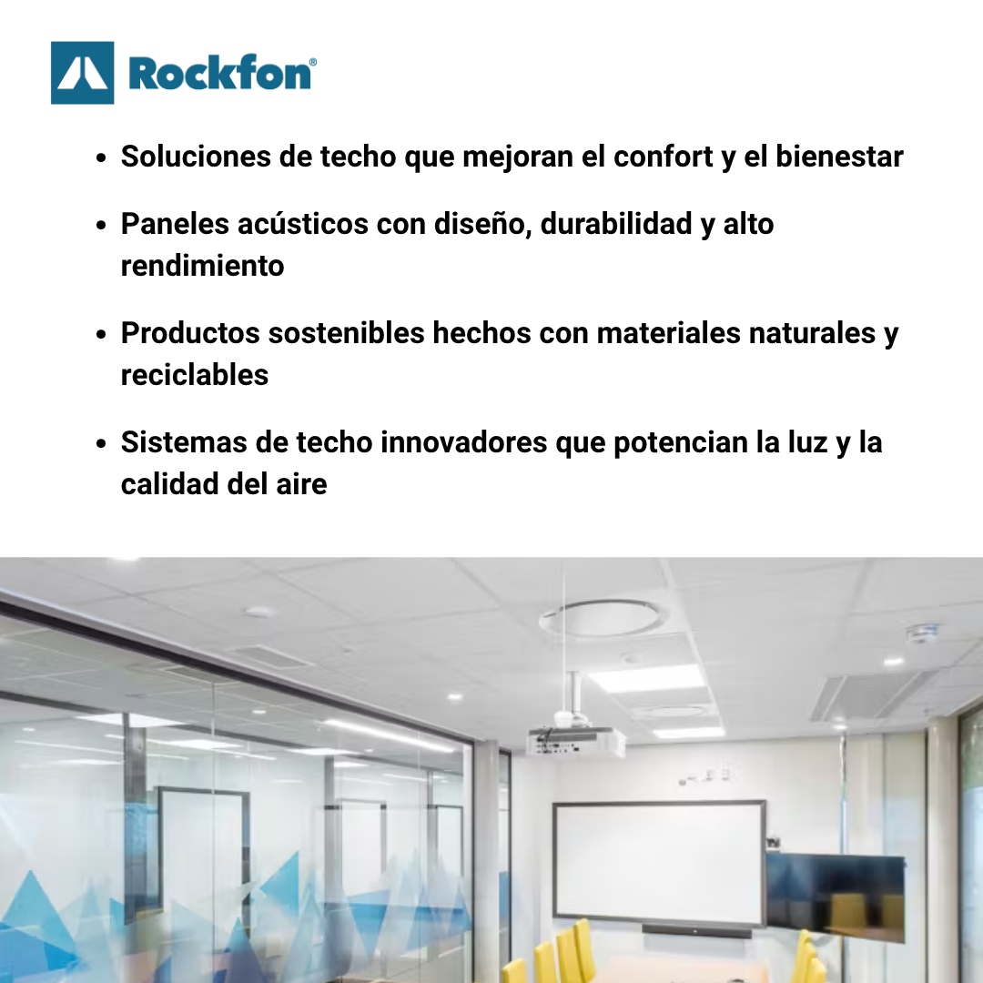 Rockfon: paneles y techos acústicos de lana de roca