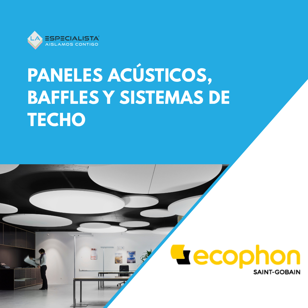 Ecophon: paneles acústicos, baffles y sistemas de techo