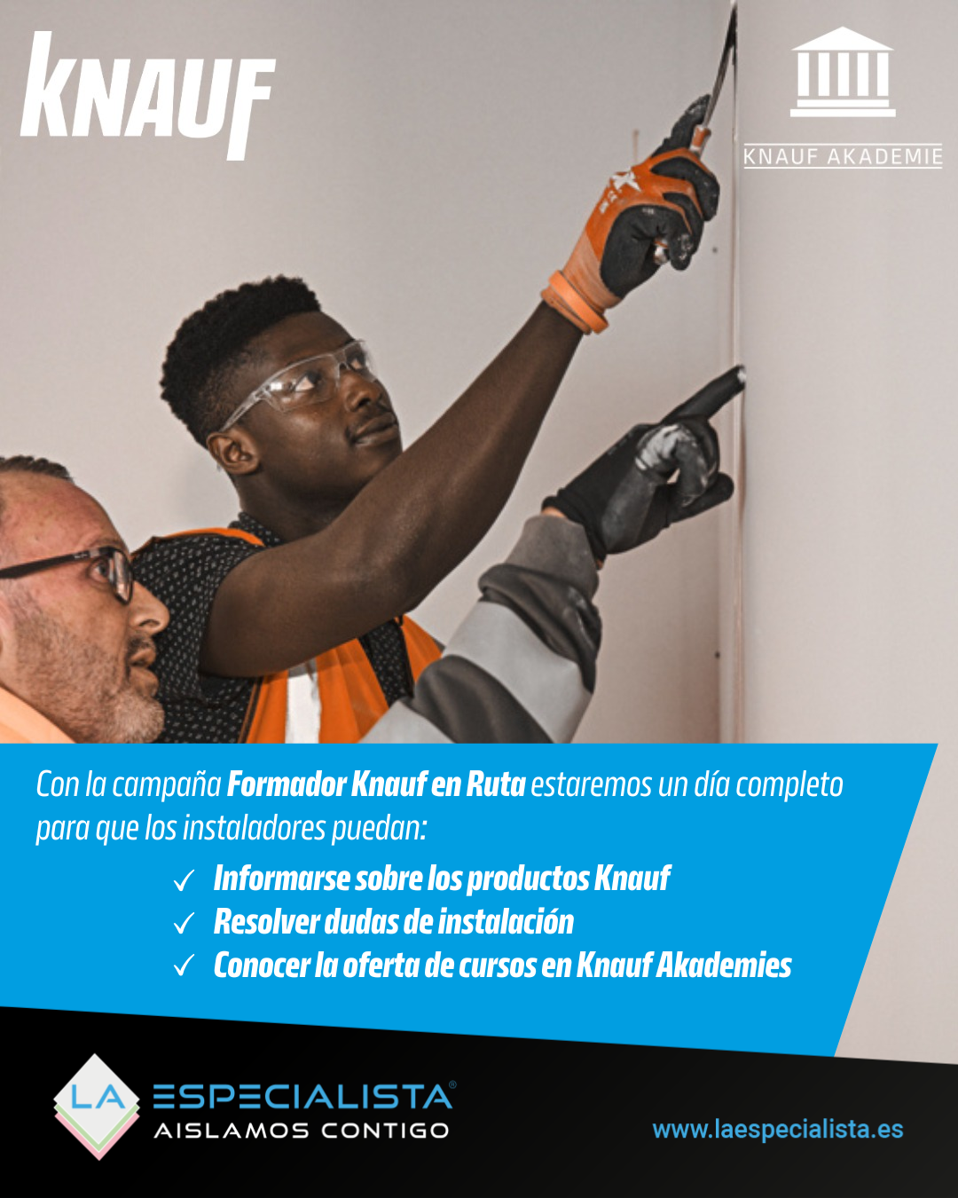 La formación Knauf, directamente en tu almacén La Especialista