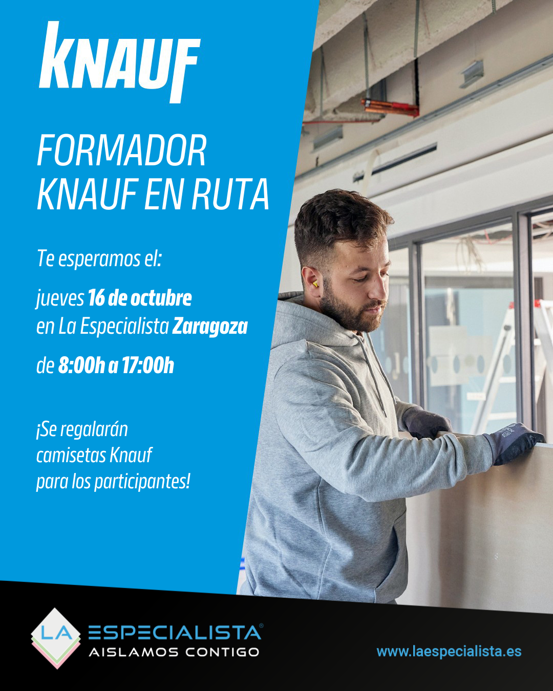 Formador Knauf en Ruta: 16/10 en La Especialista Zaragoza