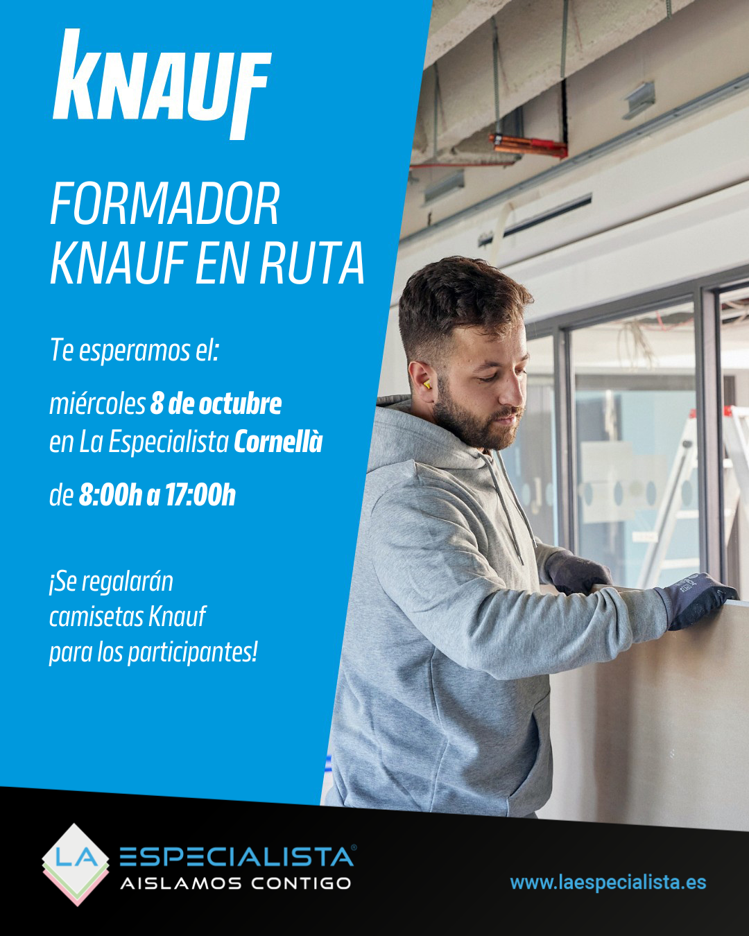 Formador Knauf en Ruta: 08/10 en La Especialista Cornellà